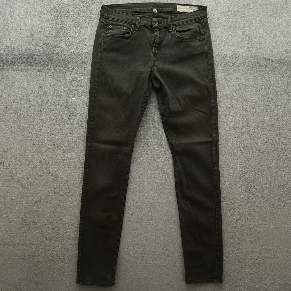 Rag & Bone Jeans Women's Size 28 Olive Mid-Rise Dre Slim Boyfriend 32" Inseam